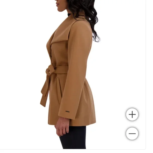 Tahari Ladies' Faux Wool Wrap Coat, nwt - Picture 2 of 7